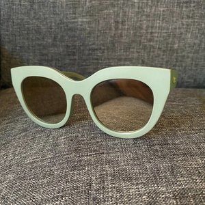 Le Specs Air Heart 51mm Sunglasses in Matte Olive